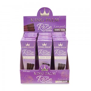 King Palm - Rose Cone King Size 3ct - 15 Pack Display 
